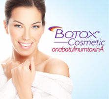 Botox logo with a Woman