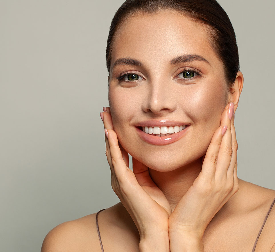 Beautiful woman with flawless skin